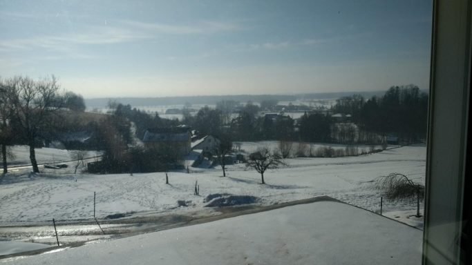 Blick vom Projekt im Winter